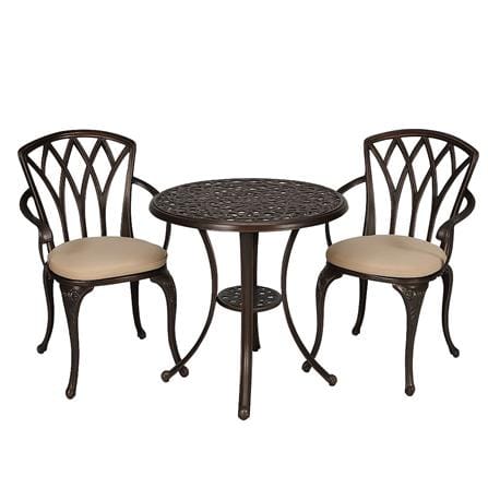 2-SEAT PATIO SET01 SPRING BECKHAM CAST ALUMINIUM RED COPPER