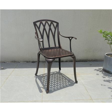 2-SEAT PATIO SET01 SPRING BECKHAM CAST ALUMINIUM RED COPPER