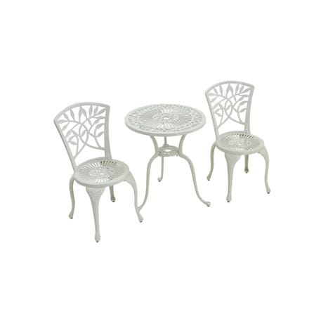2-SEAT PATIO SET02 SPRING BECKHAM CAST ALUMINIUM WHITE