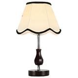 BRIGHT OBJECTIVES TABLE LAMP MT-12838 25CM DARK BROWN+BEIGE+SILVER CHROME