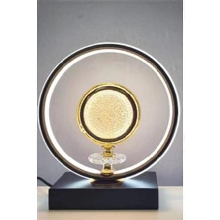 BRIGHT OBJECTIVES TABLE LAMP MT-16261 BK 30CM BLACK+GOLD