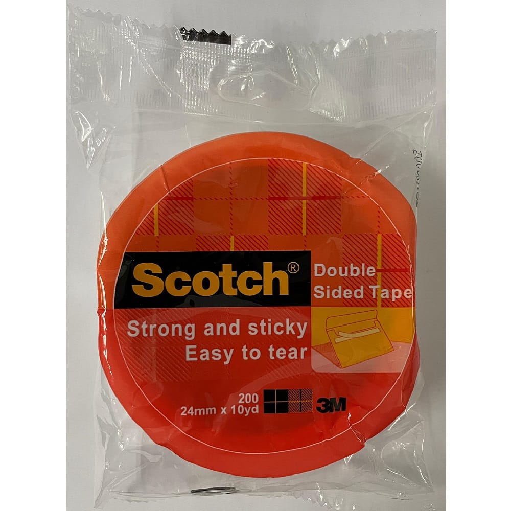 SCOTCH DBL-SIDED TAPE 200 24MMX10YARDS