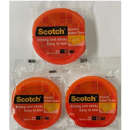SCOTCH DBL-SIDED TAPE 200 24MMX10YARDS