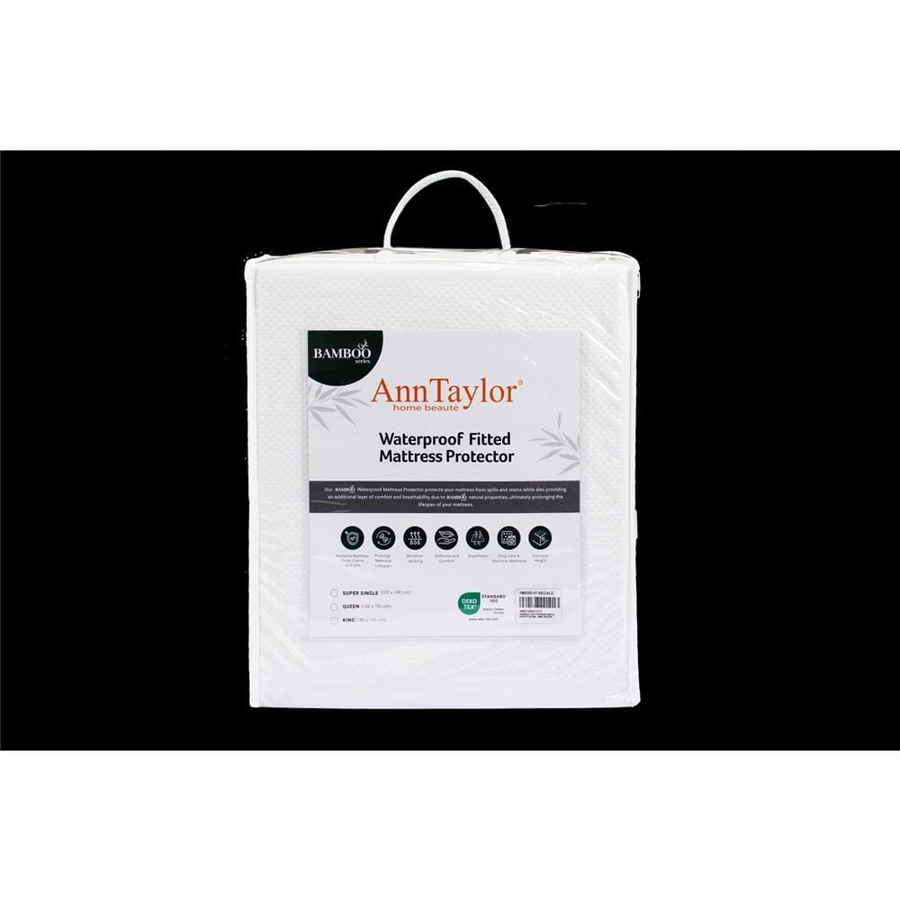 ANN TAYLOR BAMBOO WATERPROOF FITTED MATTRESS PROTECTOR - Q