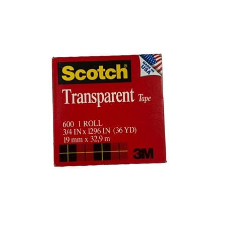 SCOTCH PREMIUM TRANSPARENT TAPE 19MMX32.9M 600-B
