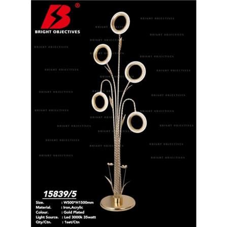 BRIGHT OBJECTIVES FLOOR LAMP ML-15839/5 50CM GOLD