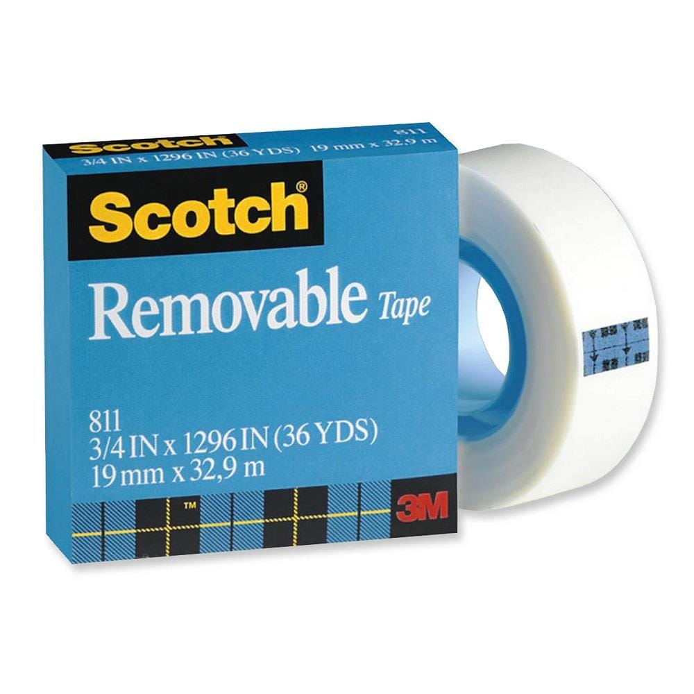 SCOTCH REMOVABLE TAPE 19MMX32.9M 811