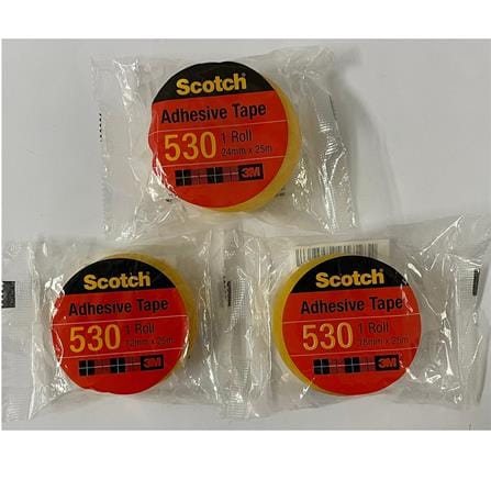 SCOTCH ADHESIVE TAPE 530 12MMX25M 1" CORE