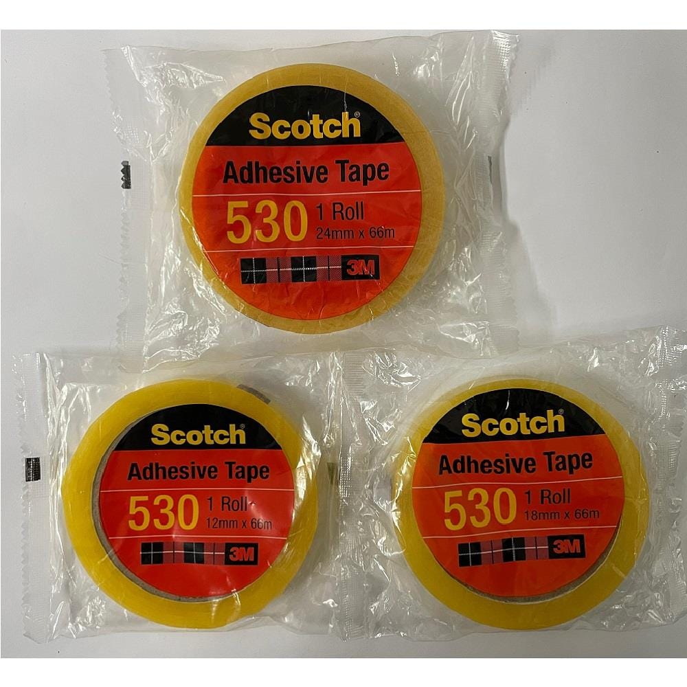 SCOTCH ADHESIVE TAPE 530 24MMX66M 3" CORE