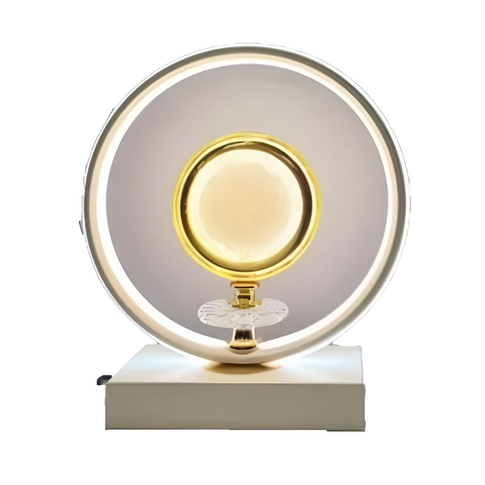 BRIGHT OBJECTIVES TABLE LAMP MT-16261 WH 30CM WHITE+GOLD
