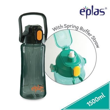 EPLAS WATER BOTTLE  1500ML W/STRAW -EGXH-1500BPA