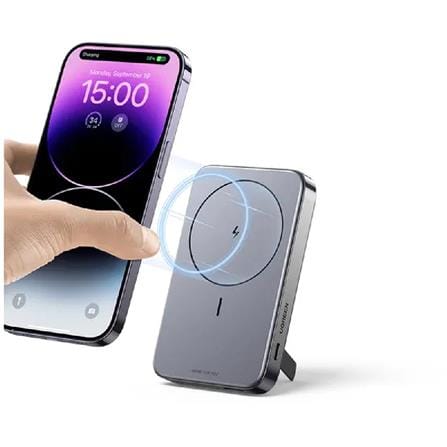 UGREEN 10000MAH MAGNETIC WIRELESS 20W POWER BANK WITH HOLDER (SPACE GRAY)