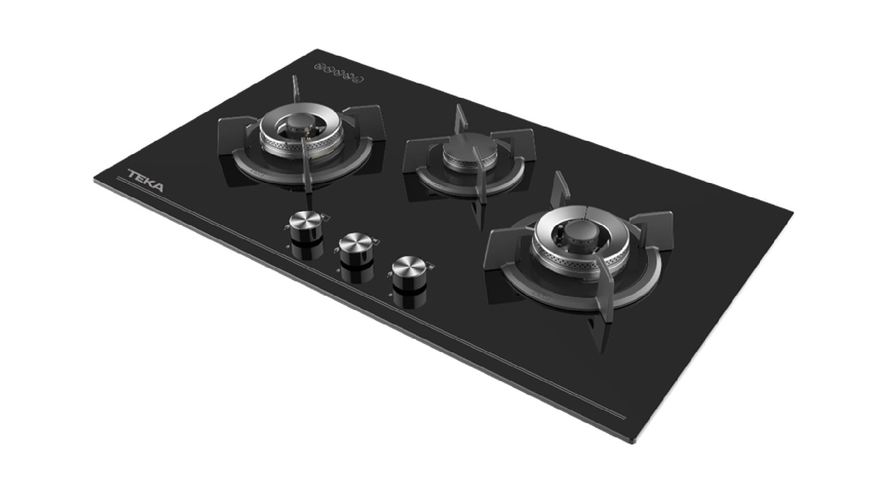 TEKA GAS HOB GKN LUX 86 3G AI AL 3BURNERS 5KW+2kW 86CM