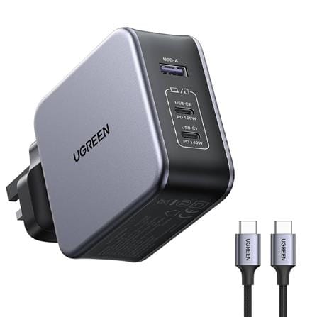 UGREEN NEXODE 140W 2C1A GAN FAST CHARGER + USB-C TO USB-C CABLE 240W 1.5M
