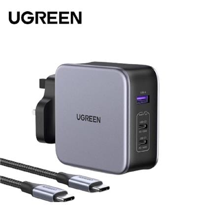 UGREEN NEXODE 140W 2C1A GAN FAST CHARGER + USB-C TO USB-C CABLE 240W 1.5M