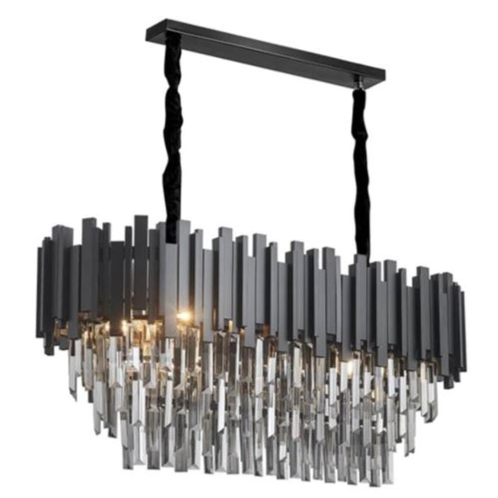 BRIGHT OBJECTIVES CHANDELIER CRYSTAL LIGHT 13526/800X300 80CM BLACK