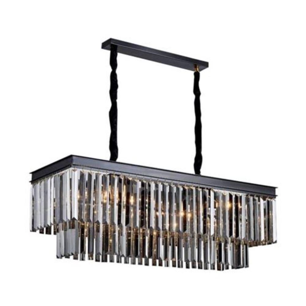 BRIGHT OBJECTIVES CHANDELIER CRYSTAL LIGHT 13822/600X300 60CM BLACK