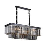 BRIGHT OBJECTIVES CHANDELIER CRYSTAL LIGHT 13822/600X300 60CM BLACK