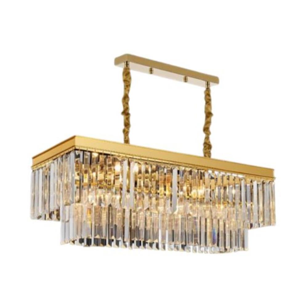 BRIGHT OBJECTIVES CHANDELIER CRYSTAL LIGHT 13823/800X300 80CM GOLD