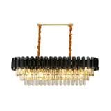 BRIGHT OBJECTIVES CHANDELIER CRYSTAL LIGHT 12779/800X300 80CM BLACK