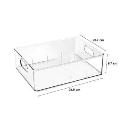 CLOTHING STORAGE BOX PLIM KLEAR 23.7X31.6X9.7CM CLEAR