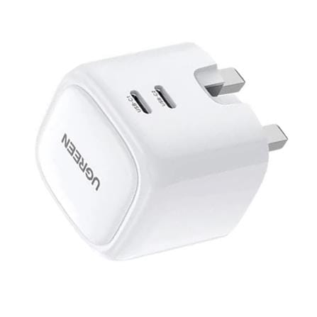 UGREEN NEXODE 45W DUAL USB-C GAN FAST CHARGER + USB-C TO USB-C CABLE 100W 1M (WHITE)