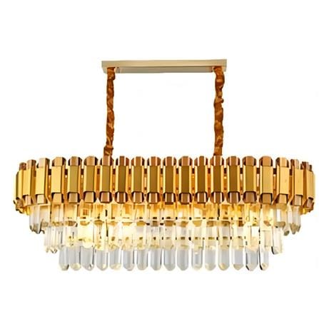 BRIGHT OBJECTIVES CHANDELIER CRYSTAL LIGHT 12780/800X300 80CM GOLD