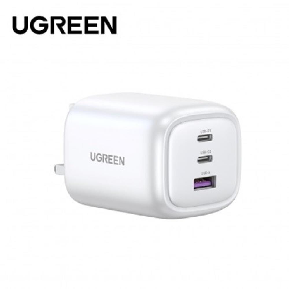 UGREEN NEXODE 65W 2C1A GAN FAST CHARGER + USB-C TO USB-C CABLE 100W 1.5M (WHITE)