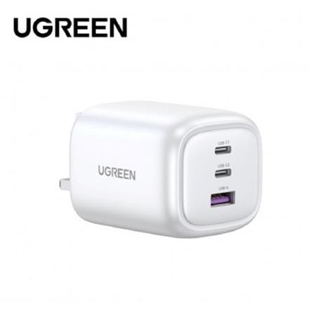 UGREEN NEXODE 65W 2C1A GAN FAST CHARGER + USB-C TO USB-C CABLE 100W 1.5M (WHITE)