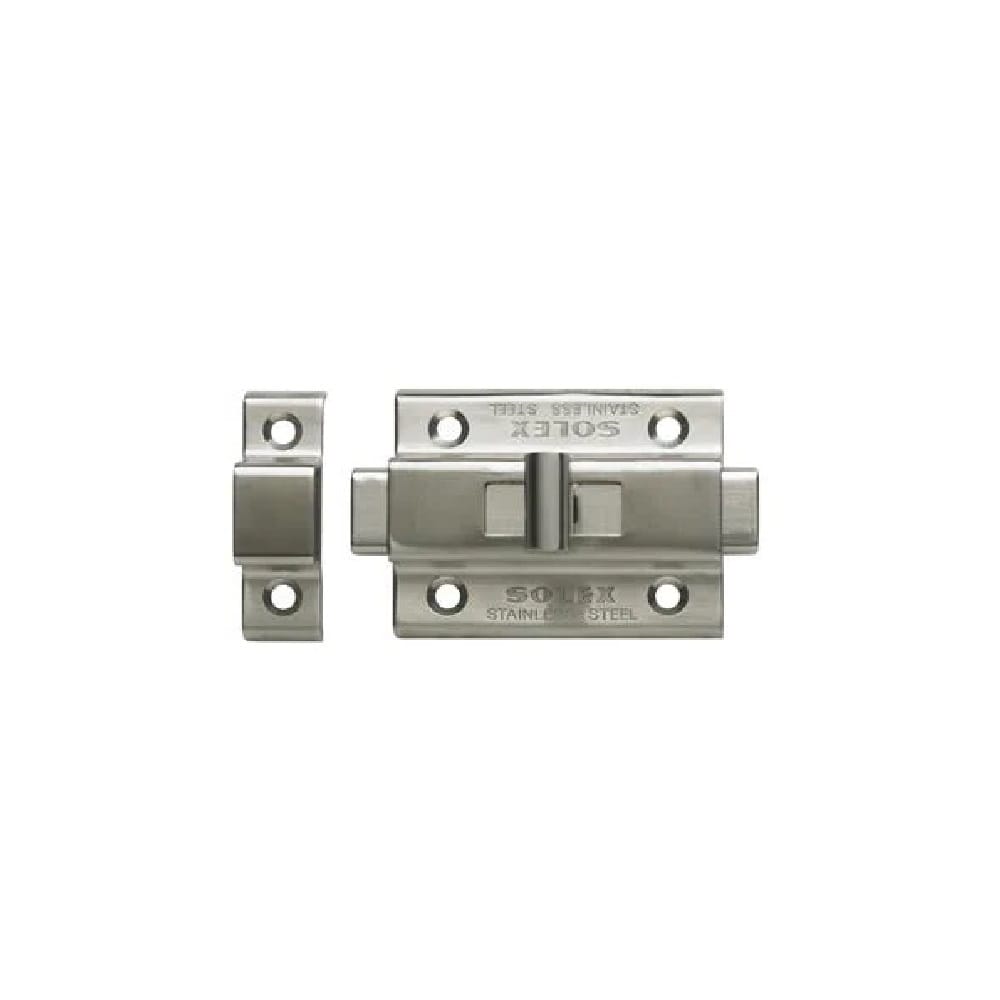 SOLEX SLIDING TOILET BOLT 4" STAINLESS STEEL