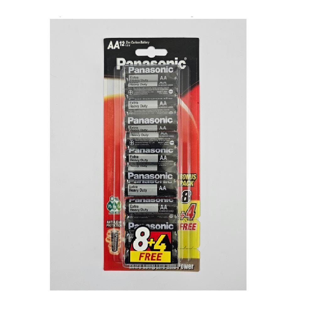 PANASONIC EXTRA HEAVY DUTY BATTERY 8+4 AA R6NP/12B4F