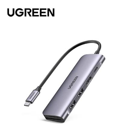 UGREEN USB-C 3.1 6IN1 DOCKING 2*USB 3.0-A HUB + HDMI + TF/SD+PD (SPACE GRAY)