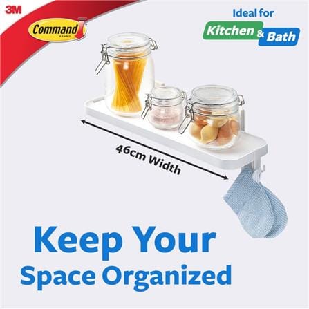 COMMAND PLATE SHELF 17729 WHITE