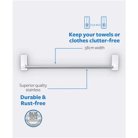 COMMAND TOWEL BAR TOWEL BAR 17730 WHITE