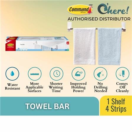 COMMAND TOWEL BAR TOWEL BAR 17730 WHITE