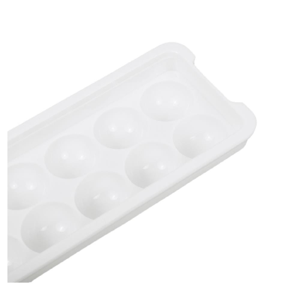 ROUND ICE CUBE TRAY WITH 14 COMPARTMENTS WHITE