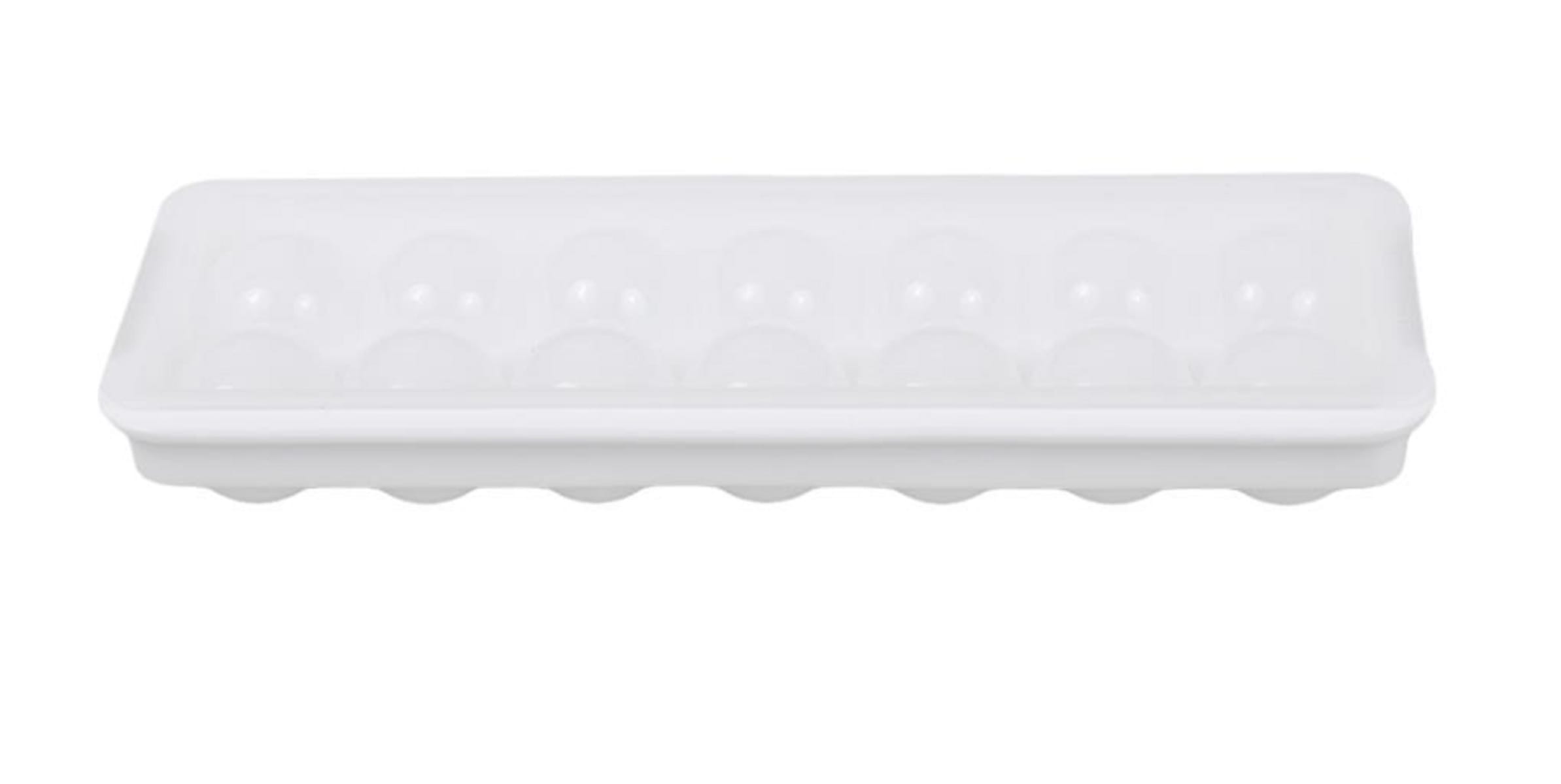 ROUND ICE CUBE TRAY WITH 14 COMPARTMENTS WHITE