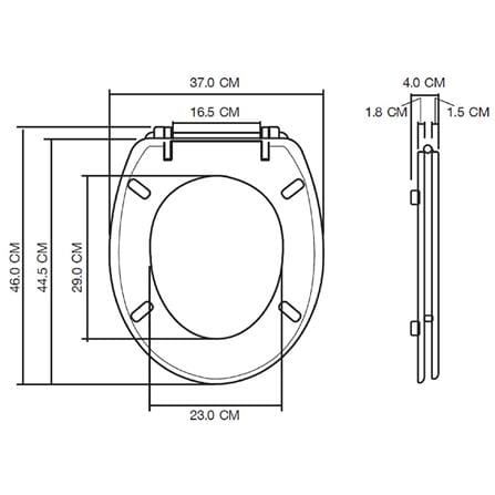 MOYA DUROPLAST TOILET SEAT 23EVD02 MARBLE WHITE
