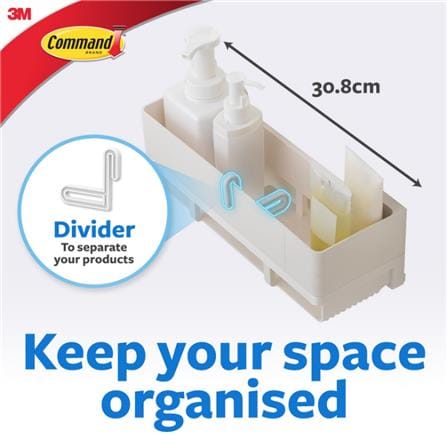 COMMAND BATHROOM CANDY 17723 WHITE WHITE