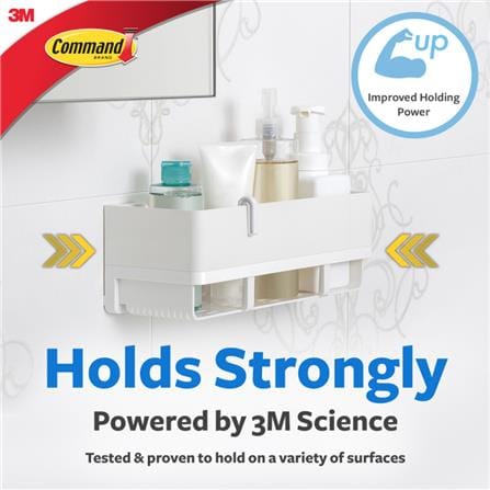 COMMAND BATHROOM CANDY 17723 WHITE WHITE