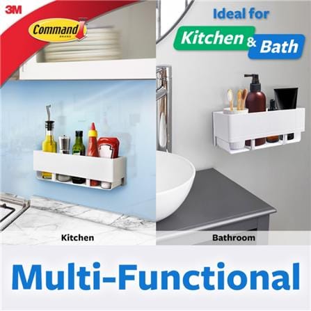COMMAND BATHROOM CANDY 17723 WHITE WHITE