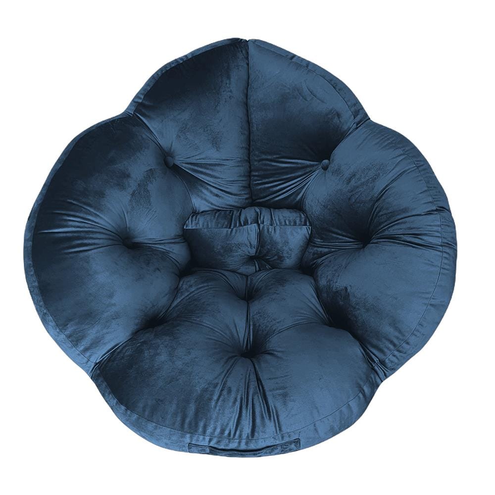 HLS CHAIRPAD FLOWER 34X43" BLUE