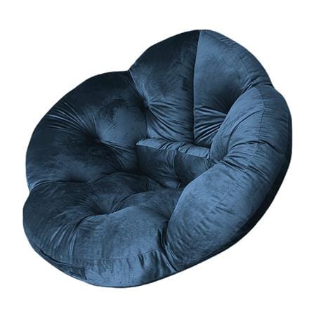 HLS CHAIRPAD FLOWER 34X43" BLUE