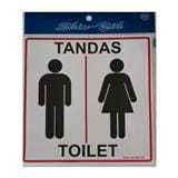 SHIN YIH SIGNAGE 8"X8" SW205 TANDAS/TOILET