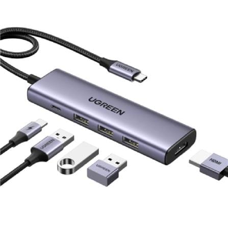 UGREEN USB-C 3.1 TO HDMI 4K@30HZ+3*USB-A+PD100W