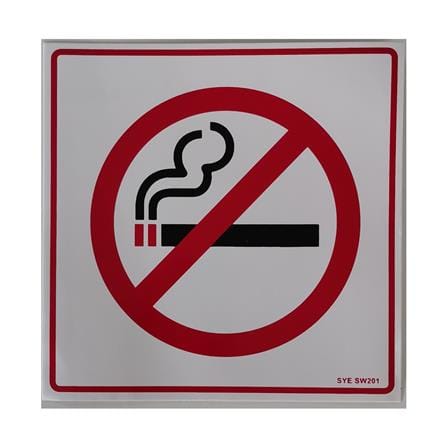 SHIN YIH SIGNAGE 8"X8" SW201 DILARANG MEROKOK/NO SMOKING
