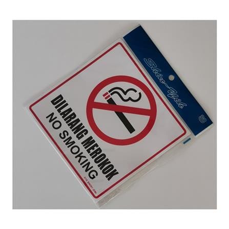 SHIN YIH SIGNAGE 8"X8" SW201EM DILARANG MEROKOK/NO SMOKING