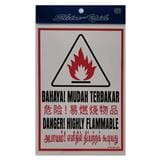 SHIN YIH SIGNAGE 7"X10" SW309 BAHAYA MUDAH TERBAKAR/DANGER HIGHLY FLAMMABLE