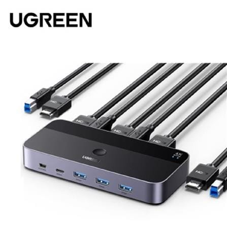 UGREEN HDMI KVM SWITCH 4K@60HZ 2 IN 1 OUT