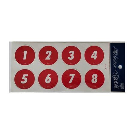 SHIN YIH SIGNAGE 5"X10" A 1-8 TABLE NUMBER